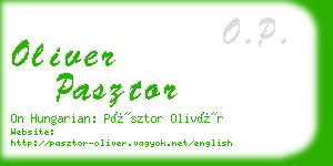 oliver pasztor business card